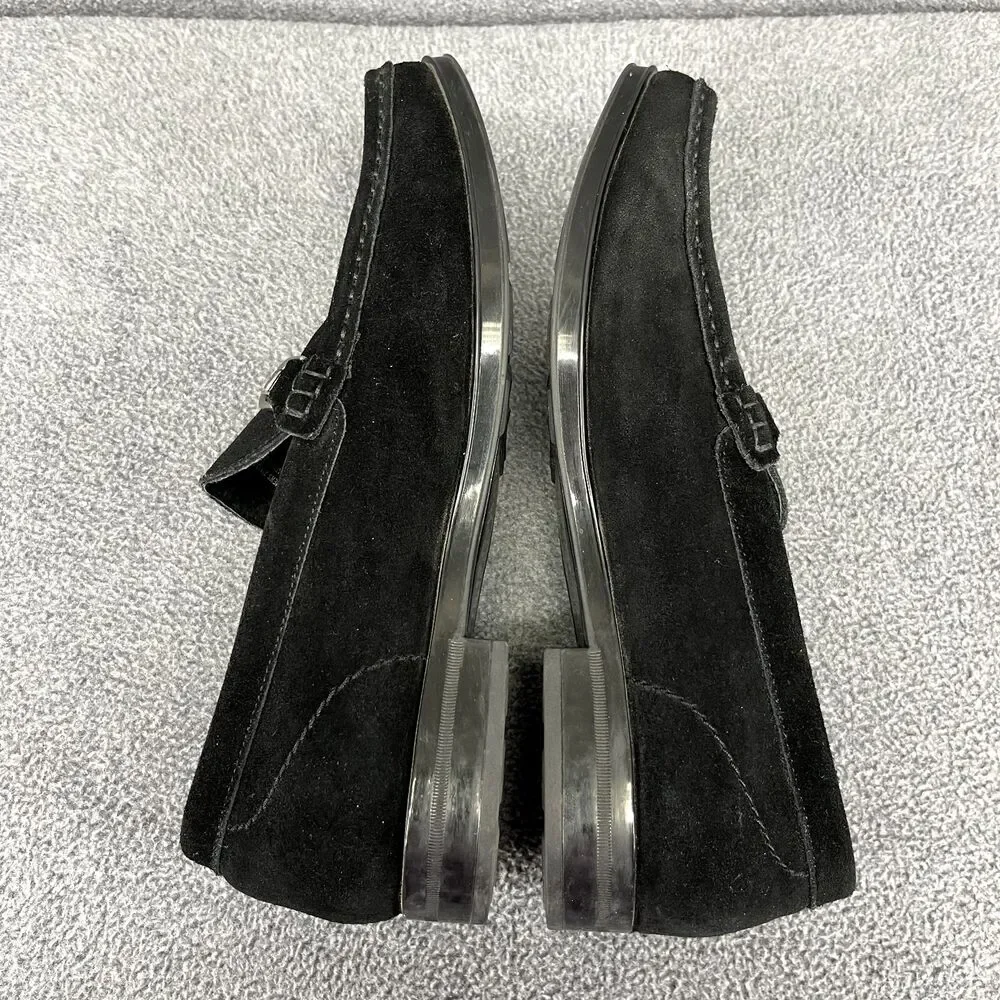 Stacy Adams Shoesâ€Ž Mens 9 M Reginald Black Suede Loafers  display picture 1